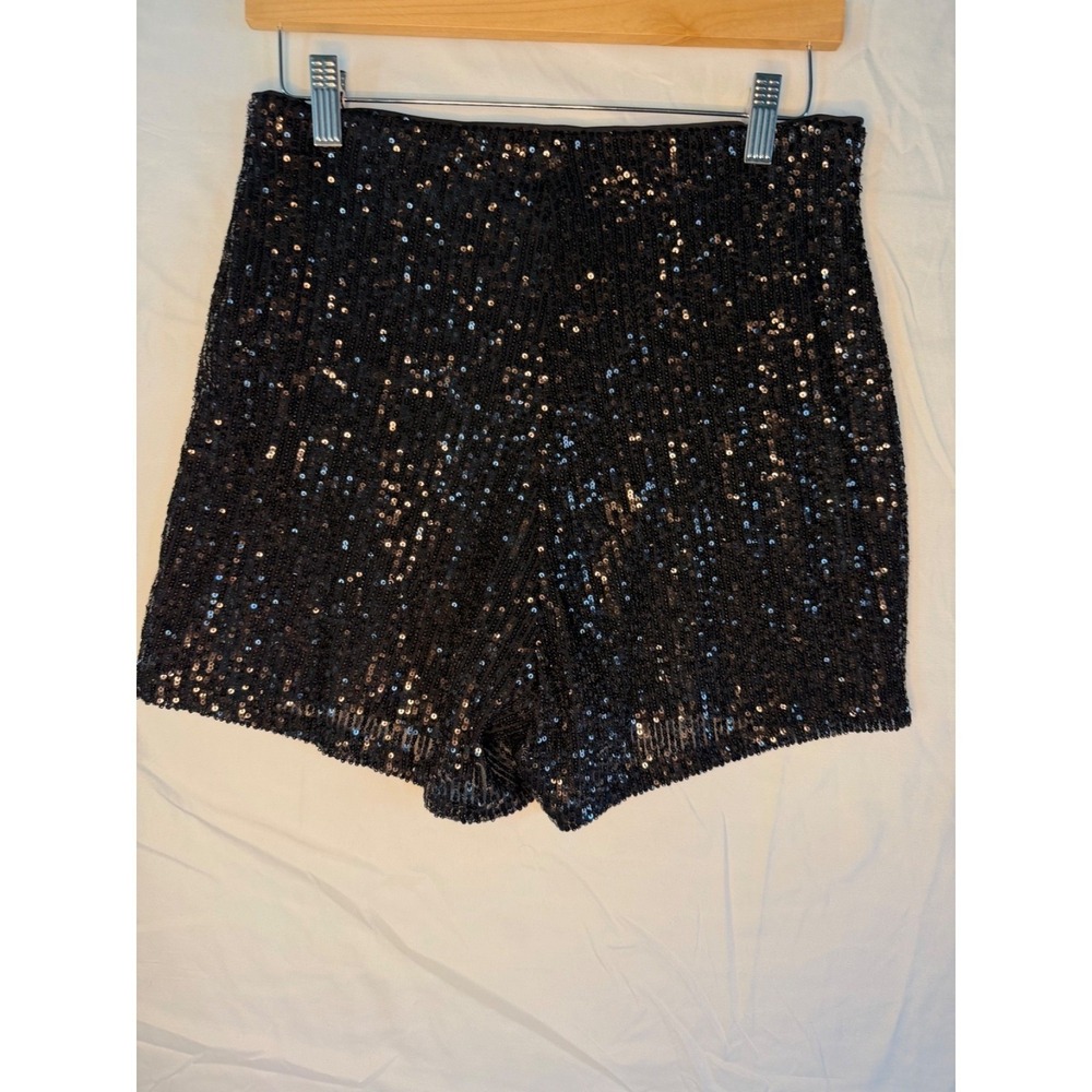 Sequin shorts by Express sz M cocktail party black tie evening wear NWT - Picture 5 of 6